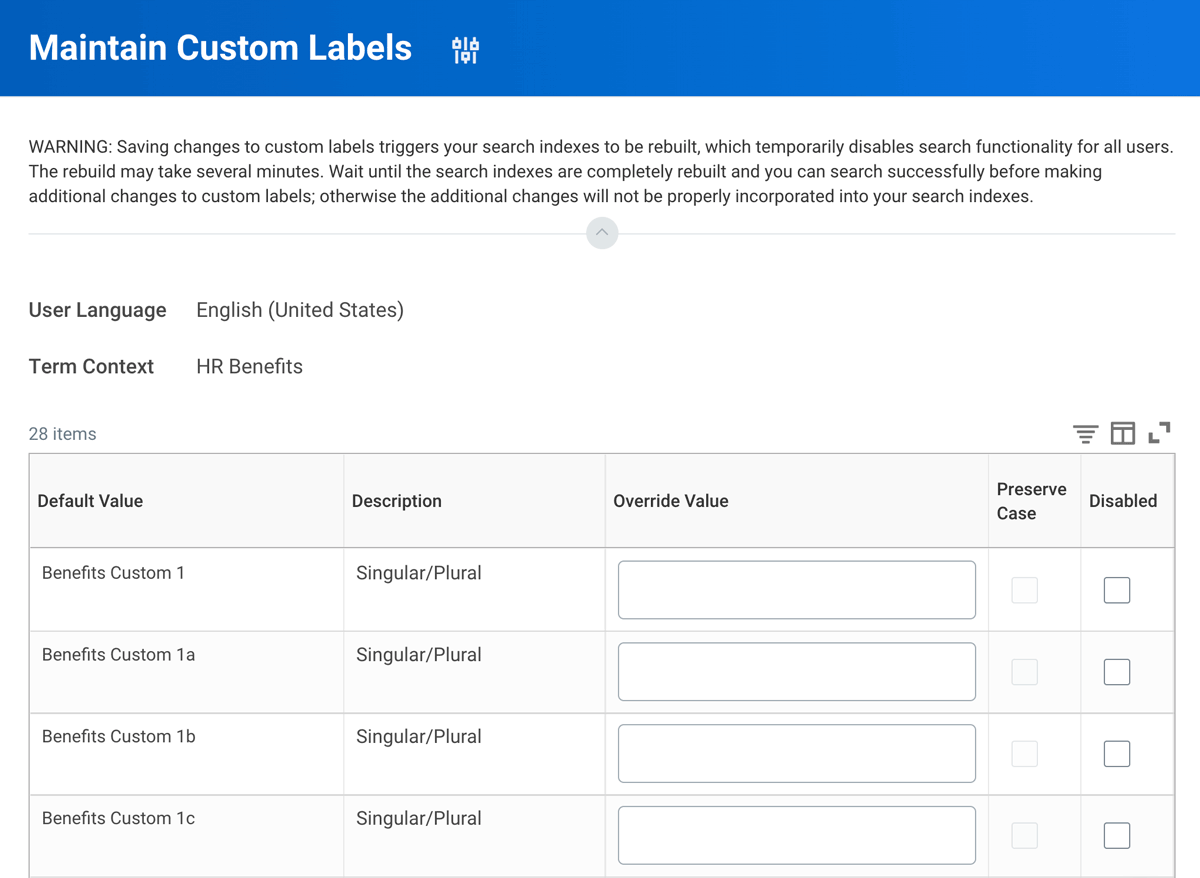 maintain custom labels
