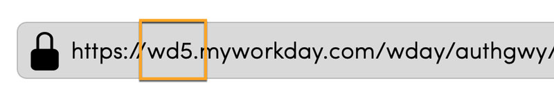 image of example URL to help determine your Workday data center number