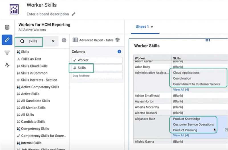 report multi instance field disc board 01