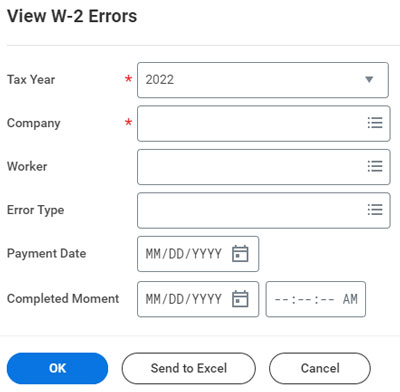 view w2 errors prompts