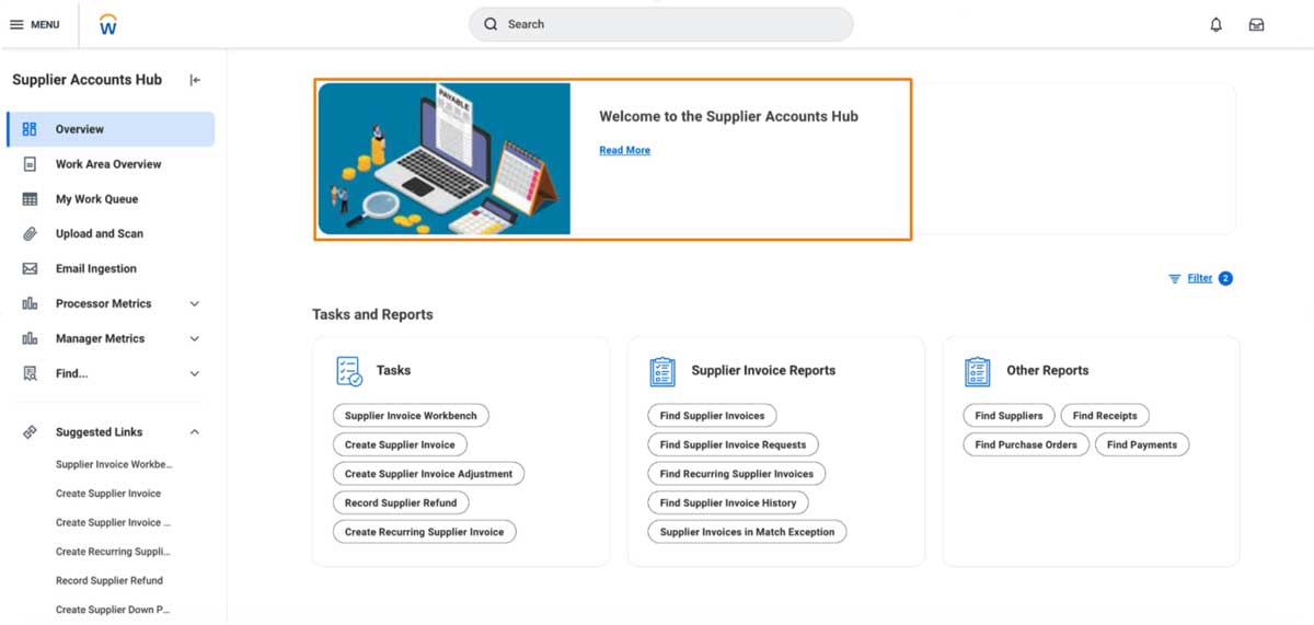 fins supplier accounts hub