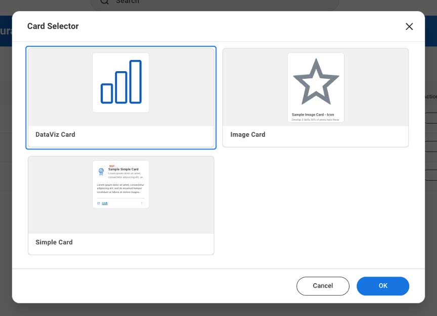 mih configurable card selector