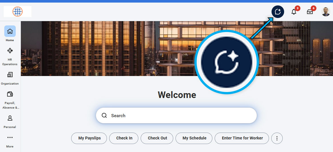 01 workday self service agent chat icon