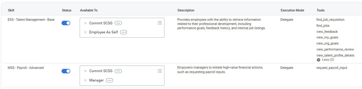 08 workday self service agent skills