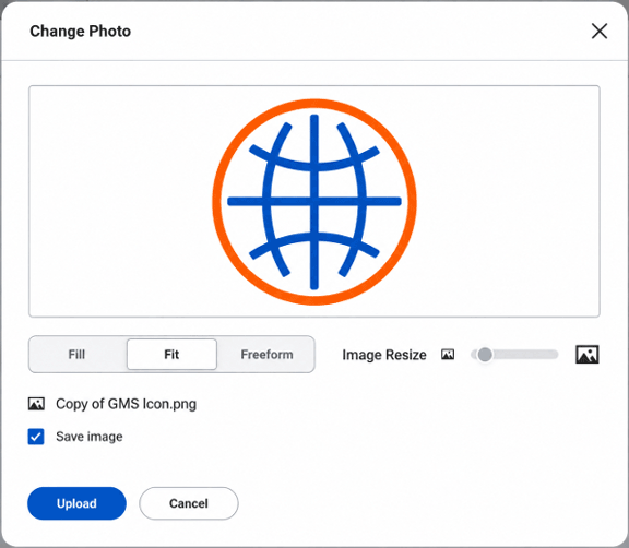 Screenshot of Change Photo as part of tenant theme branding in Workday HCM.