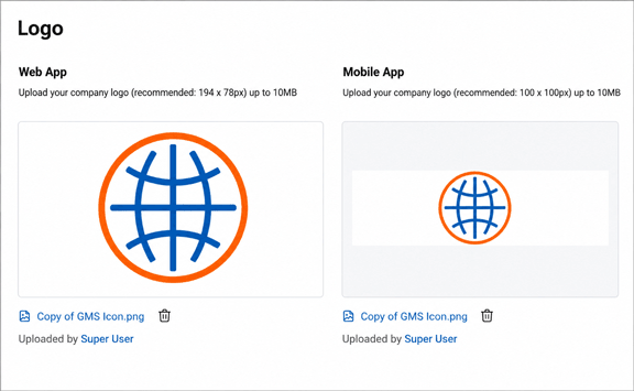 Screenshot of instant crop preview when choosing a logo as part of tenant theme branding in Workday HCM.