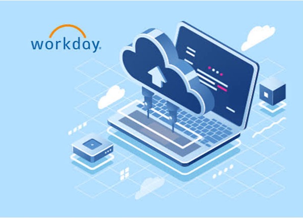 Graphic of a cloud over a laptop representing Workday Data Cloud.